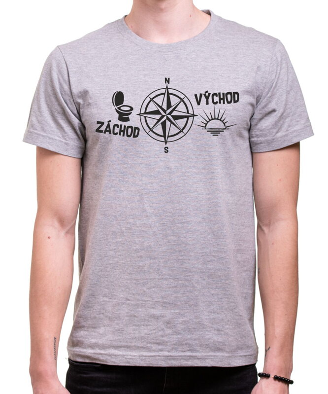 Vtipné vychodniarske tričko - Východ/Záchod Vtipné vychodniarske tričko - Východ/Záchod