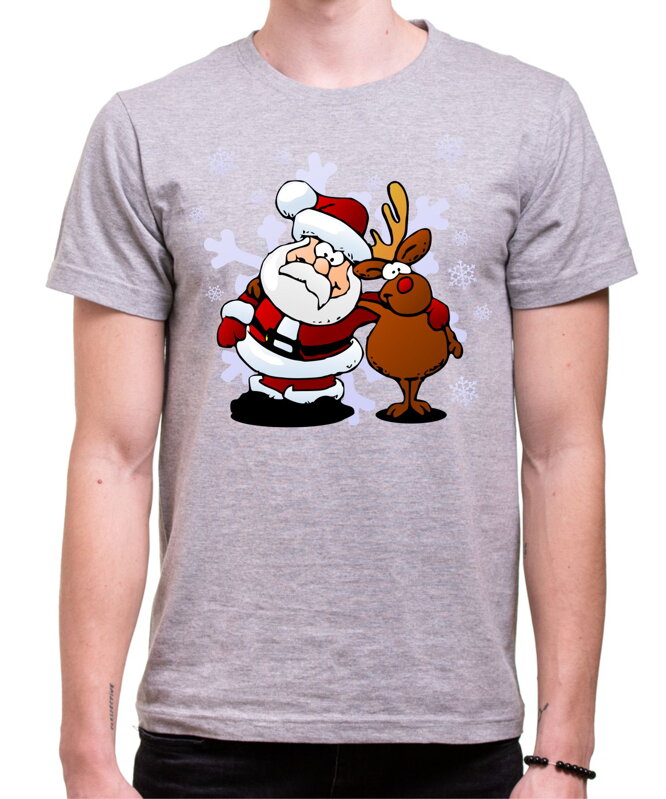 Tričko - Santa a sobík Tričko - Santa a sobík