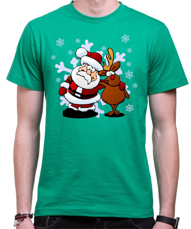 Tričko - Santa a sobík Tričko - Santa a sobík