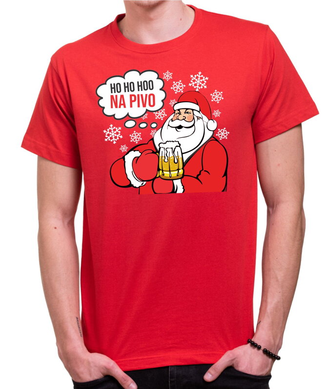 Tričko - HO HO HOO NA PIVO... Tričko - HO HO HOO NA PIVO...