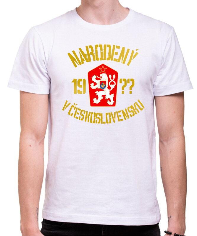 Tričko narodený/á v ČESKOSLOVENSKU (vlastný rok)
