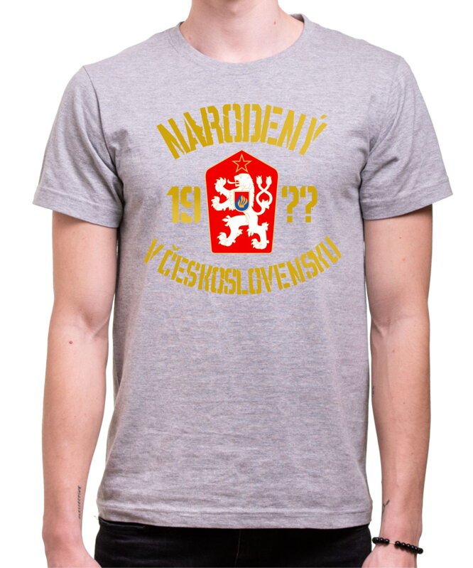 Tričko narodený/á v ČESKOSLOVENSKU (vlastný rok)