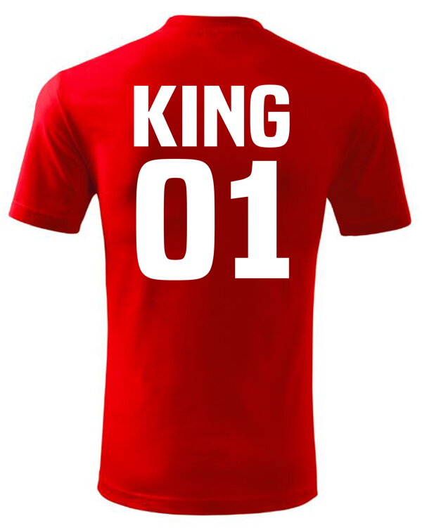 Pánske/dámske tričko KING 01 - QUEEN 01 Pánske/dámske tričko KING 01 - QUEEN 01