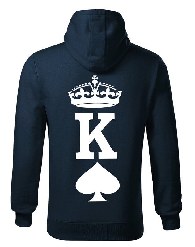 Partnerské mikiny - K a Q (King and Queen) (cena za 1ks) Partnerské mikiny - K a Q (King and Queen) (cena za 1ks)