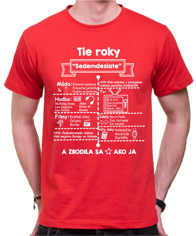 Tričko - Tie roky 70te - zrodila sa hviezda Tričko - Tie roky 70te - zrodila sa hviezda