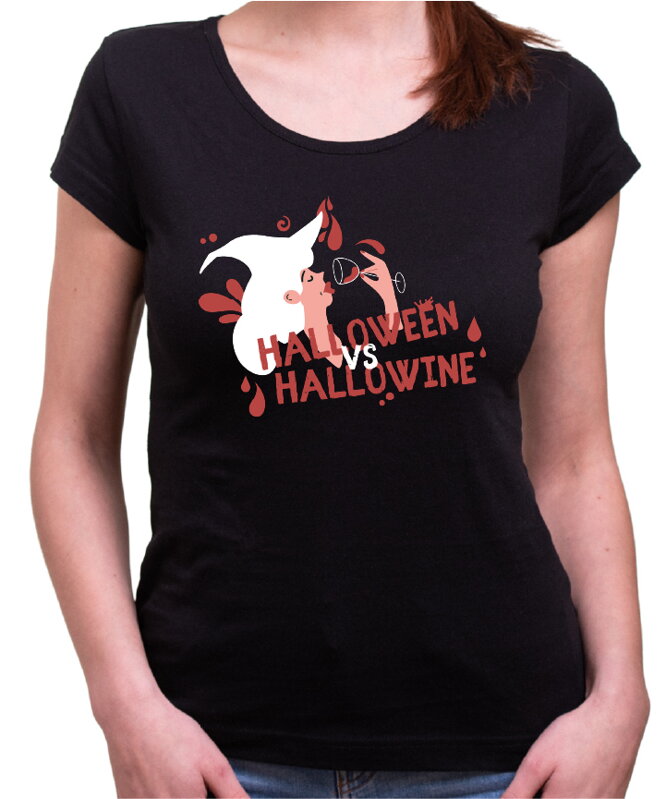 Vinárske tričko - Halloween vs. Hallowine