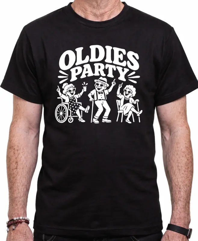 Tričko s vtipnou potlačou - Oldies party 