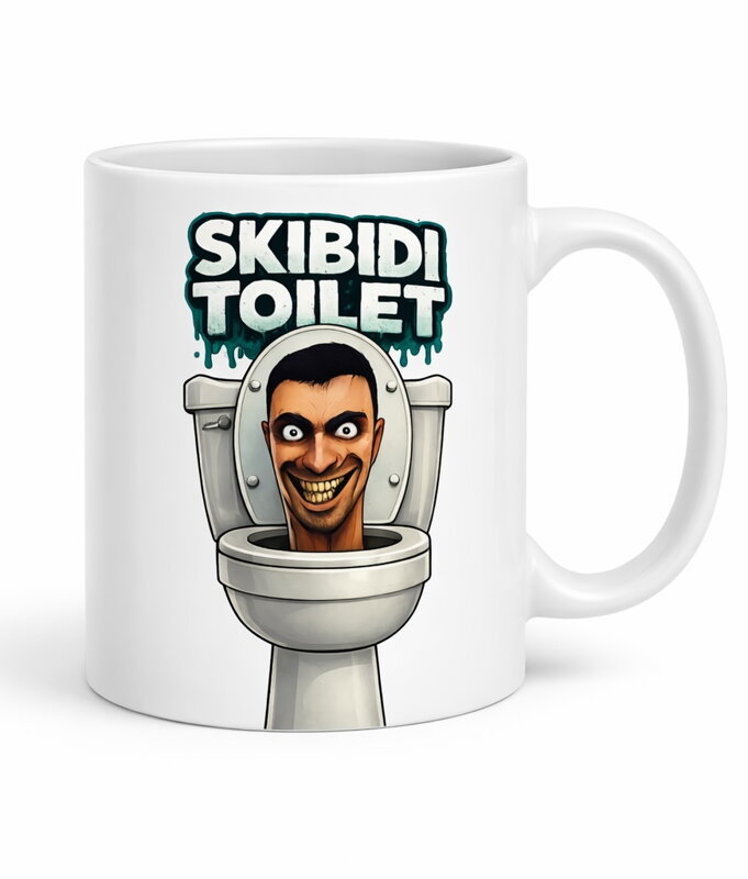 Hrnček - Skibidi Toilet – vtipná potlač s toaletou