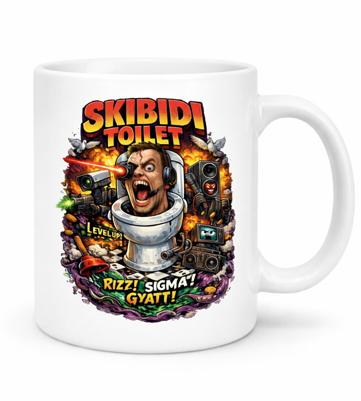 Hrnček - Skibidi Toilet All in - RIZZ, SIGMA, GYATT