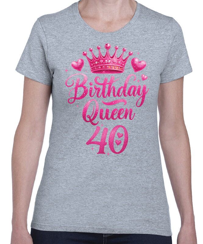 Narodeninové tričko - Birthday Queen 40 Narodeninové tričko - Birthday Queen 40
