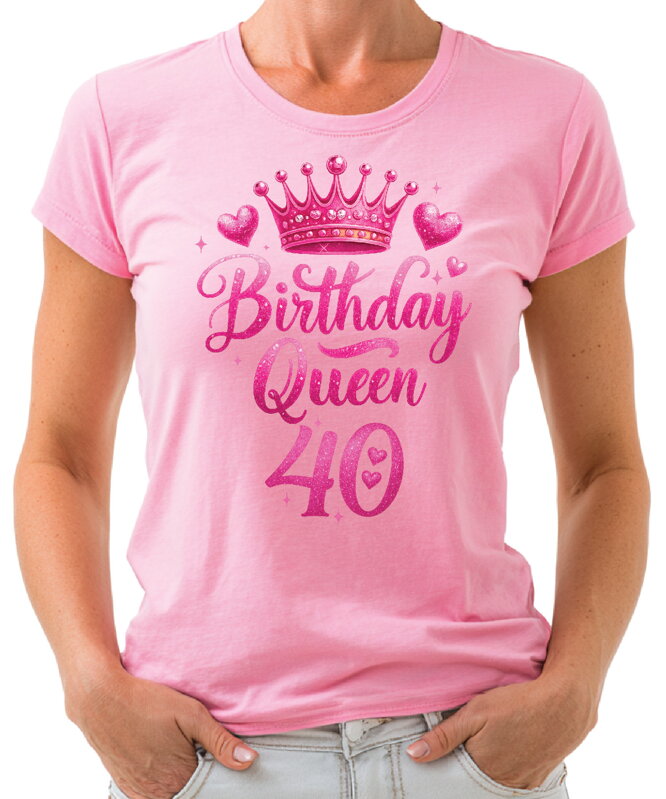 Narodeninové tričko - Birthday Queen 40 Narodeninové tričko - Birthday Queen 40