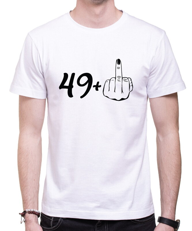 Narodeninové tričko - 50 (49+ prostredník) Narodeninové tričko - 50 (49+ prostredník)
