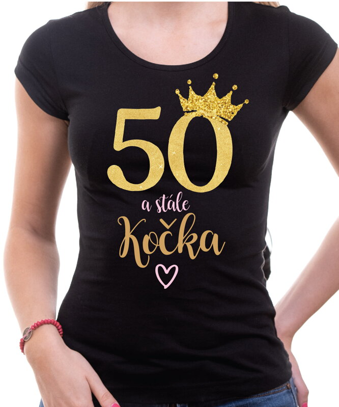 Narodeninové tričko - 50 a stále kočka Narodeninové tričko - 50 a stále kočka