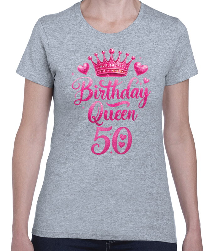 Narodeninové tričko - Birthday Queen 50 Narodeninové tričko - Birthday Queen 50