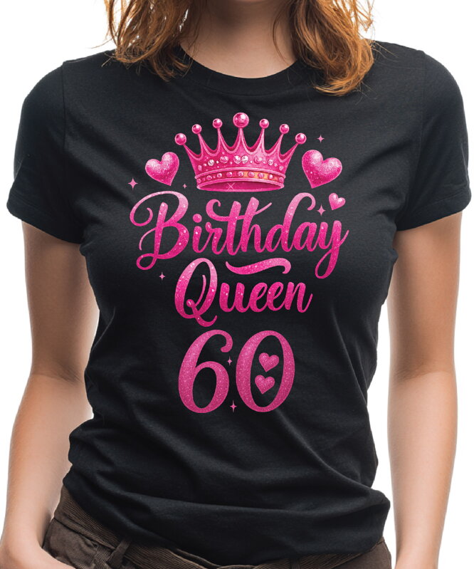Narodeninové tričko - Birthday Queen 60 Narodeninové tričko - Birthday Queen 60