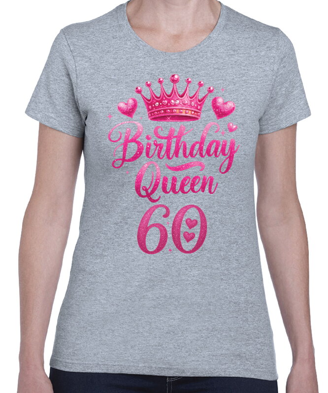 Narodeninové tričko - Birthday Queen 60 Narodeninové tričko - Birthday Queen 60