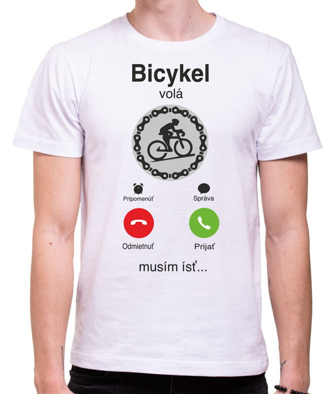 Cyklo tričko - Bicykel volá, musím ísť... Phone Cyklo tričko - Bicykel volá, musím ísť... Phone