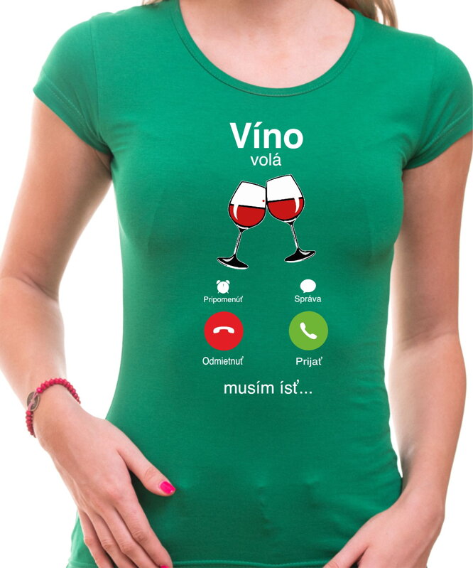 Vinárske tričko - Víno volá Phone Vinárske tričko - Víno volá Phone