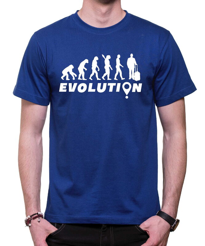 Tričko - Evolúcia cestovanie