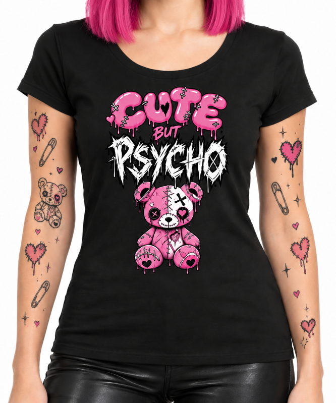 Dámske tričko - CUTE but PSYCHO