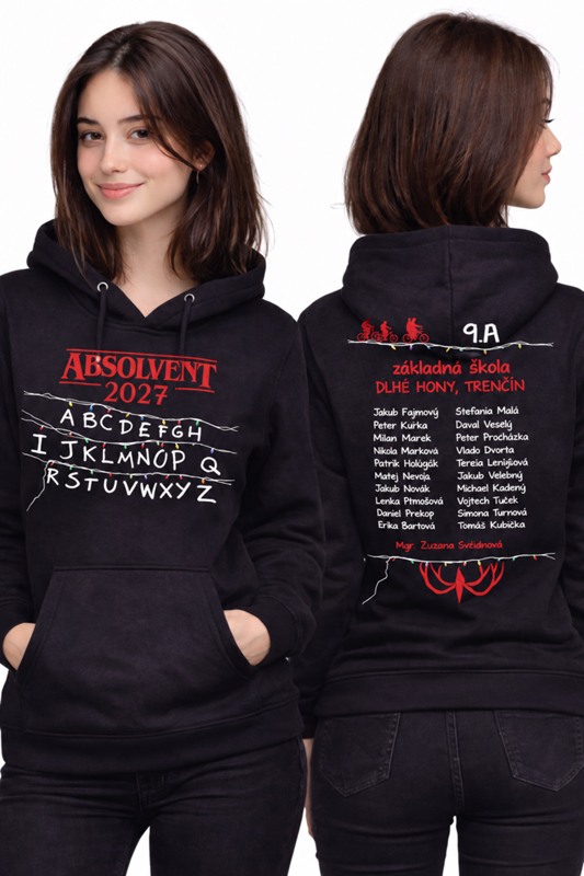 Absolventská mikina- Svetlá STRANGER THINGS