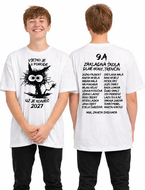 Absolventské/ Maturitné  tričko - Všetko je v pohode, už je koniec 