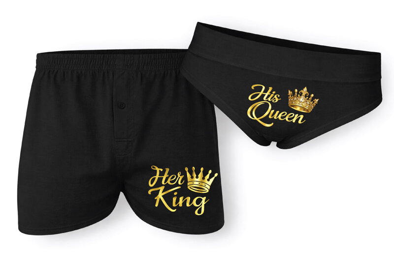 Sada trenky + nohavičky : Her King, His Queen
