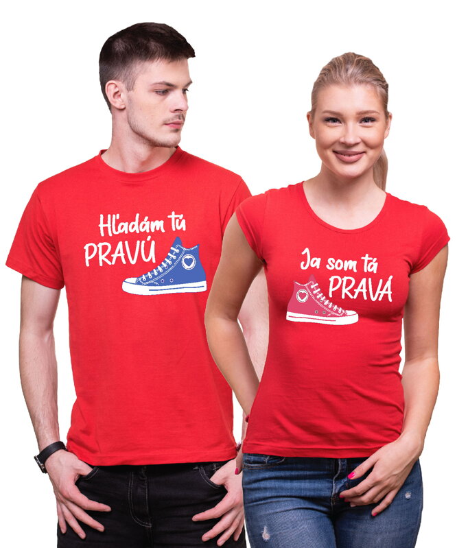 Partnerské tričká - Hľadám tú pravú 2ks Partnerské tričká - Hľadám tú pravú 2ks