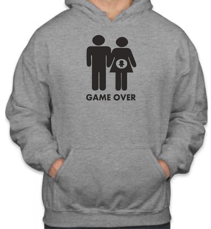Mikina GAME OVER - dieťa na ceste
