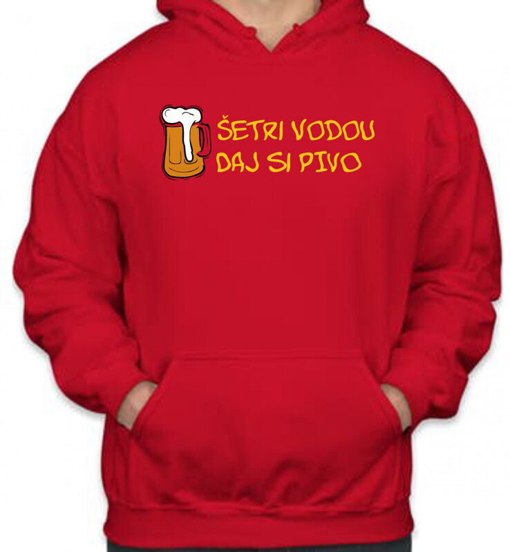 Mikina - Šetri vodou daj si pivo