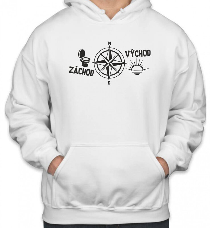 Vtipná vychodniarska mikina - Východ/Záchod Vtipná vychodniarska mikina - Východ/Záchod