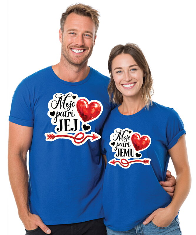 Partnerské tričká - Moje srdce patrí JEJ/JEMU 2ks