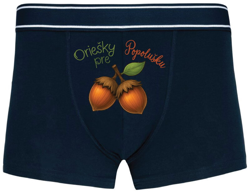 Pánske boxerky s vtipnou potlačou - Oriešky pre Popolušku