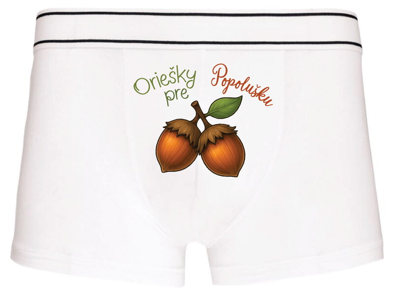 Pánske boxerky s vtipnou potlačou - Oriešky pre Popolušku