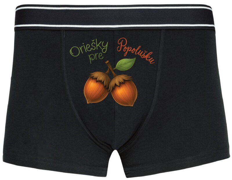 Pánske boxerky s vtipnou potlačou - Oriešky pre Popolušku