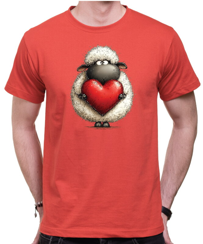 Tričko - Ovečka so srdiečkom