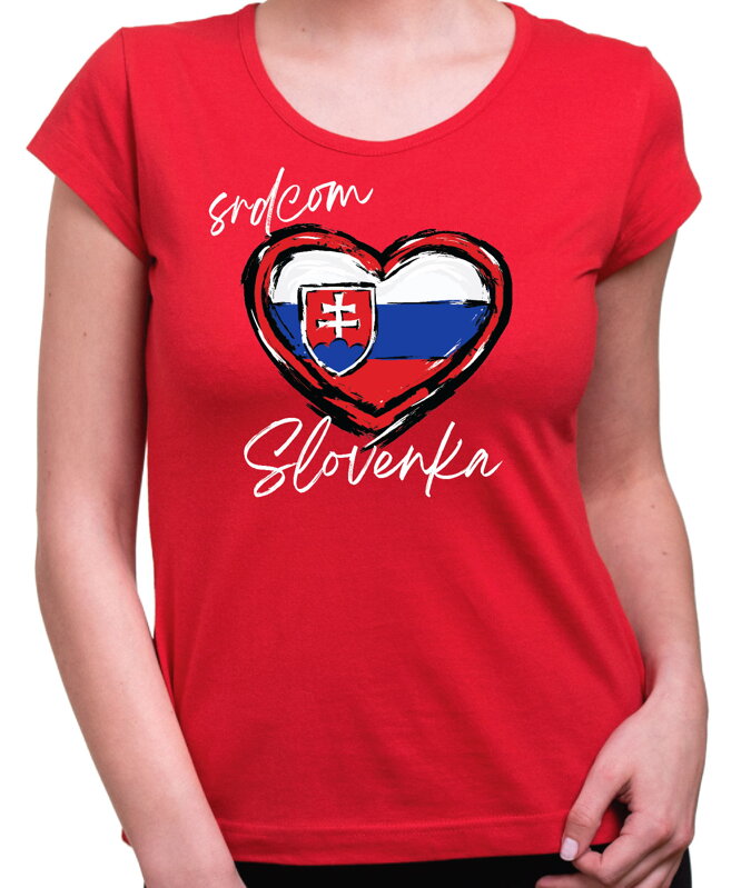 Dámske tričko - srdcom Slovenka Dámske tričko - srdcom Slovenka