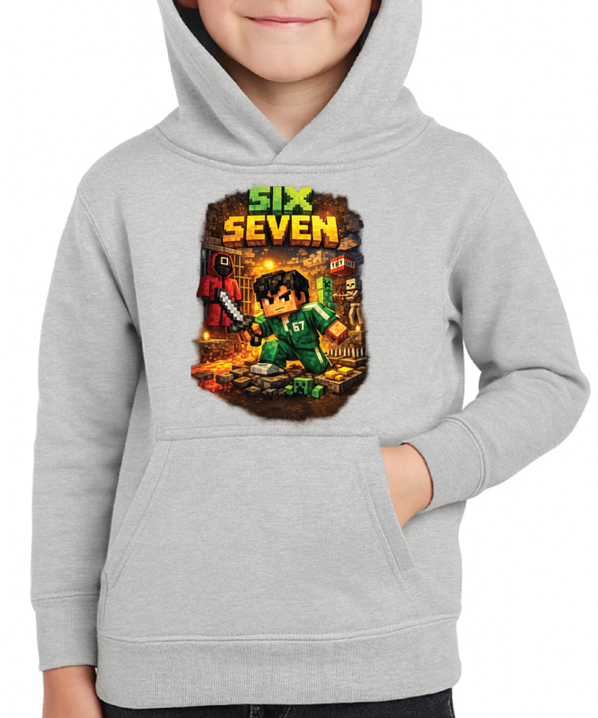 Mikina -67 (six seven) Minecraft style