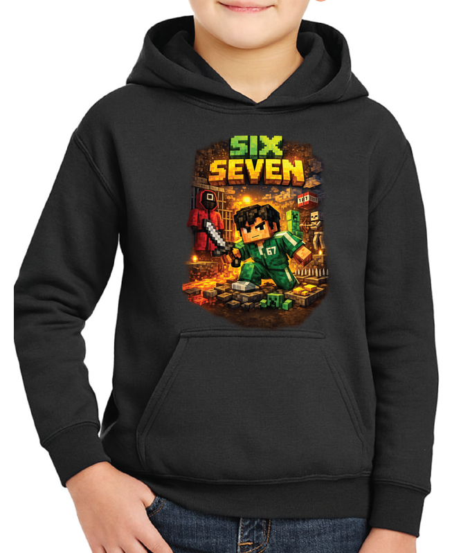 Mikina -67 (six seven) Minecraft style