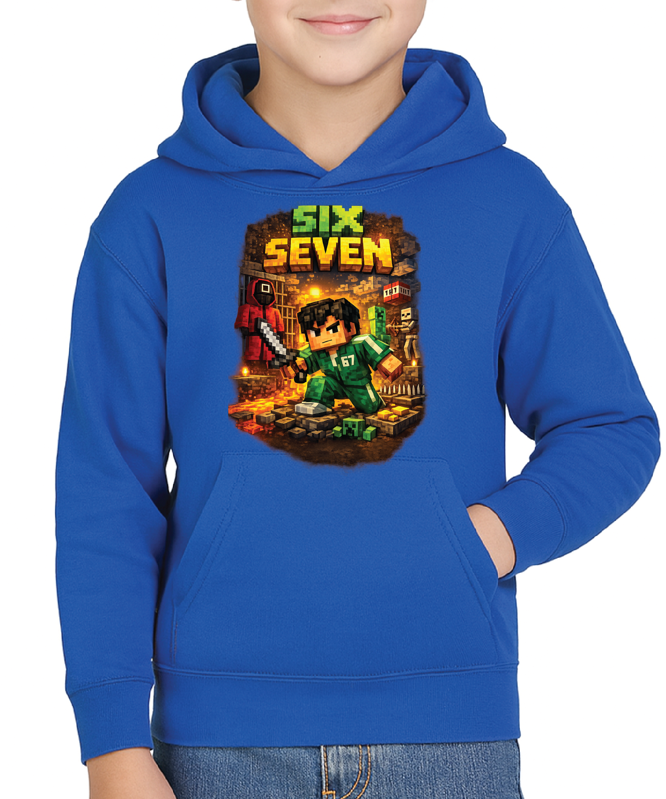 Mikina -67 (six seven) Minecraft style