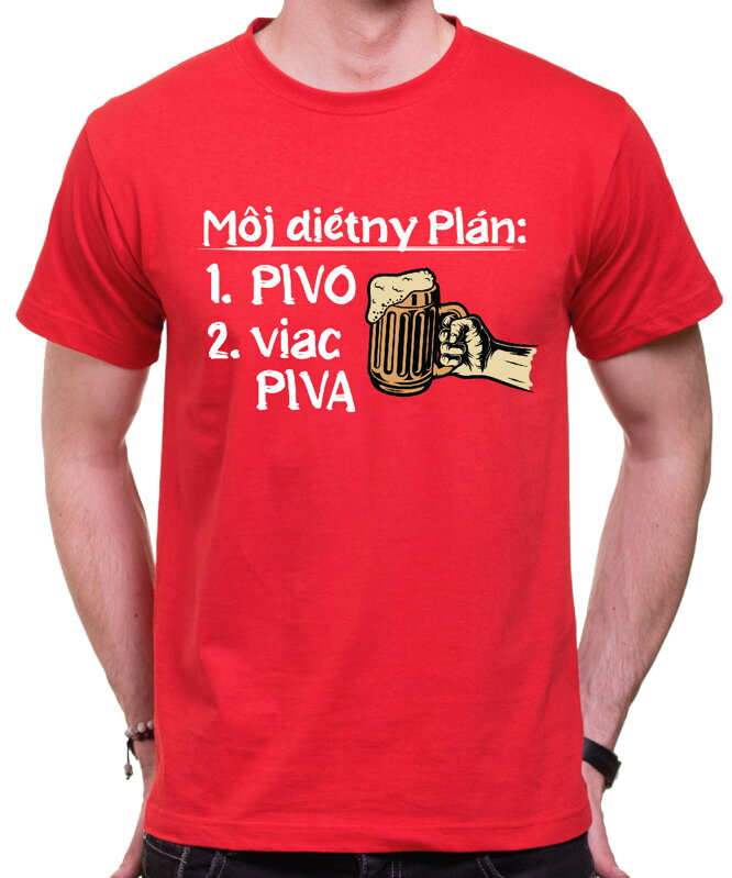 Pivné tričko - Môj pivný diétny plán Pivné tričko - Môj pivný diétny plán