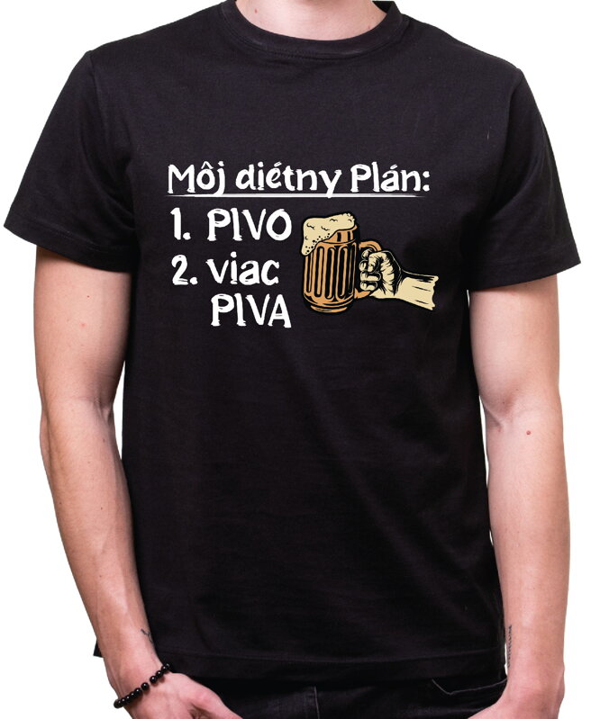 Pivné tričko - Môj pivný diétny plán Pivné tričko - Môj pivný diétny plán