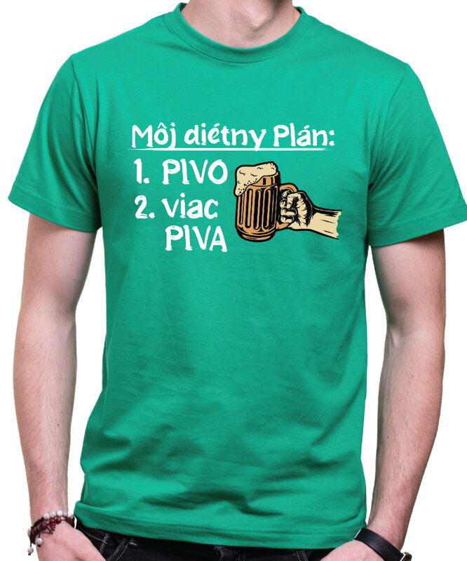 Pivné tričko - Môj pivný diétny plán Pivné tričko - Môj pivný diétny plán