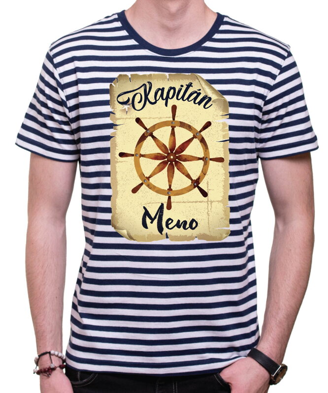 Námornícke tričko - Papyrus - Kapitán (tvoje meno) Námornícke tričko - Papyrus - Kapitán (tvoje meno)