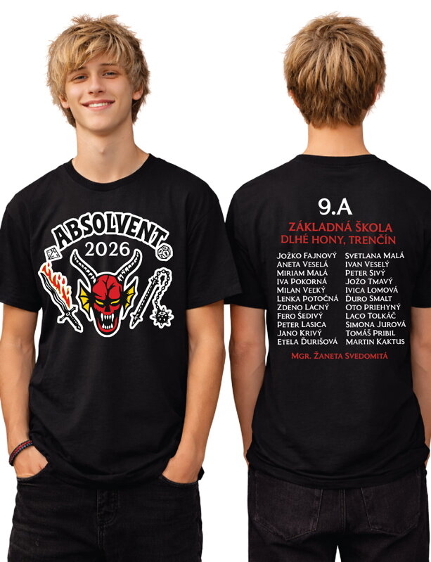 Absolventské tričko -  Hellfire club STranger Things
