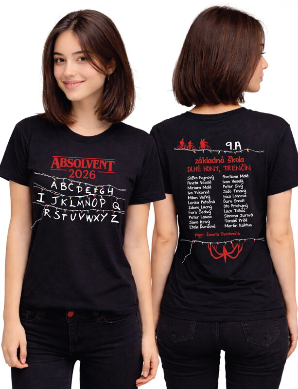 Absolventské tričko - Svetlá STRANGER THINGS