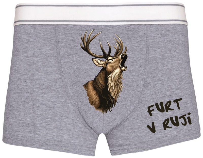 Pánske boxerky s vtipnou potlačou - Furt v ruji