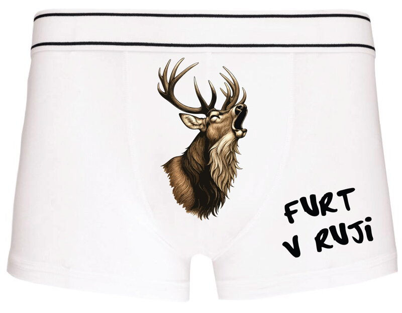 Pánske boxerky s vtipnou potlačou - Furt v ruji