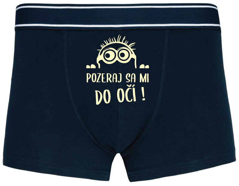 Pánske boxerky s vtipnou potlačou - Pozeraj sa mi do očí!