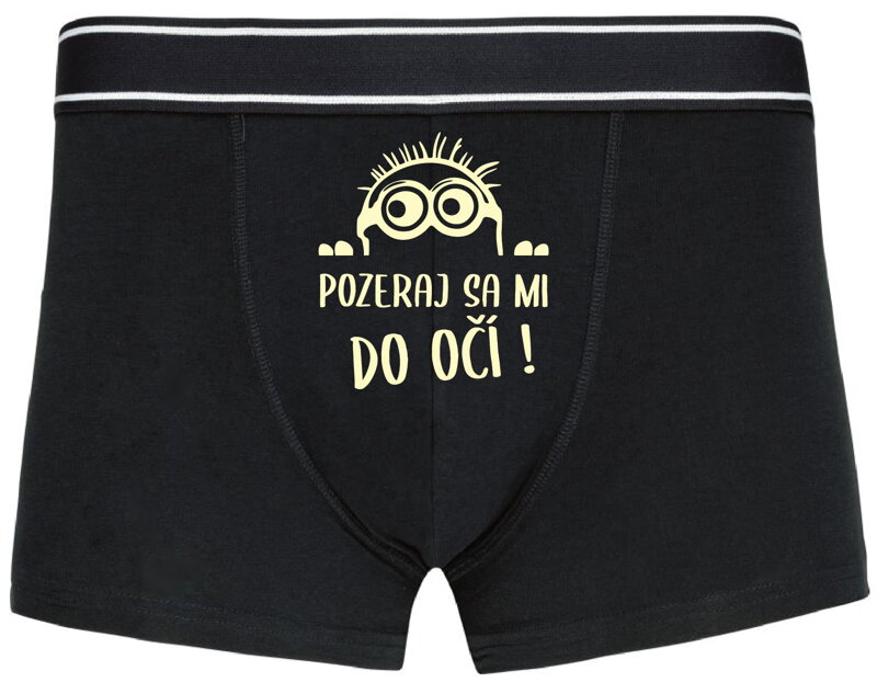 Pánske boxerky s vtipnou potlačou - Pozeraj sa mi do očí!
